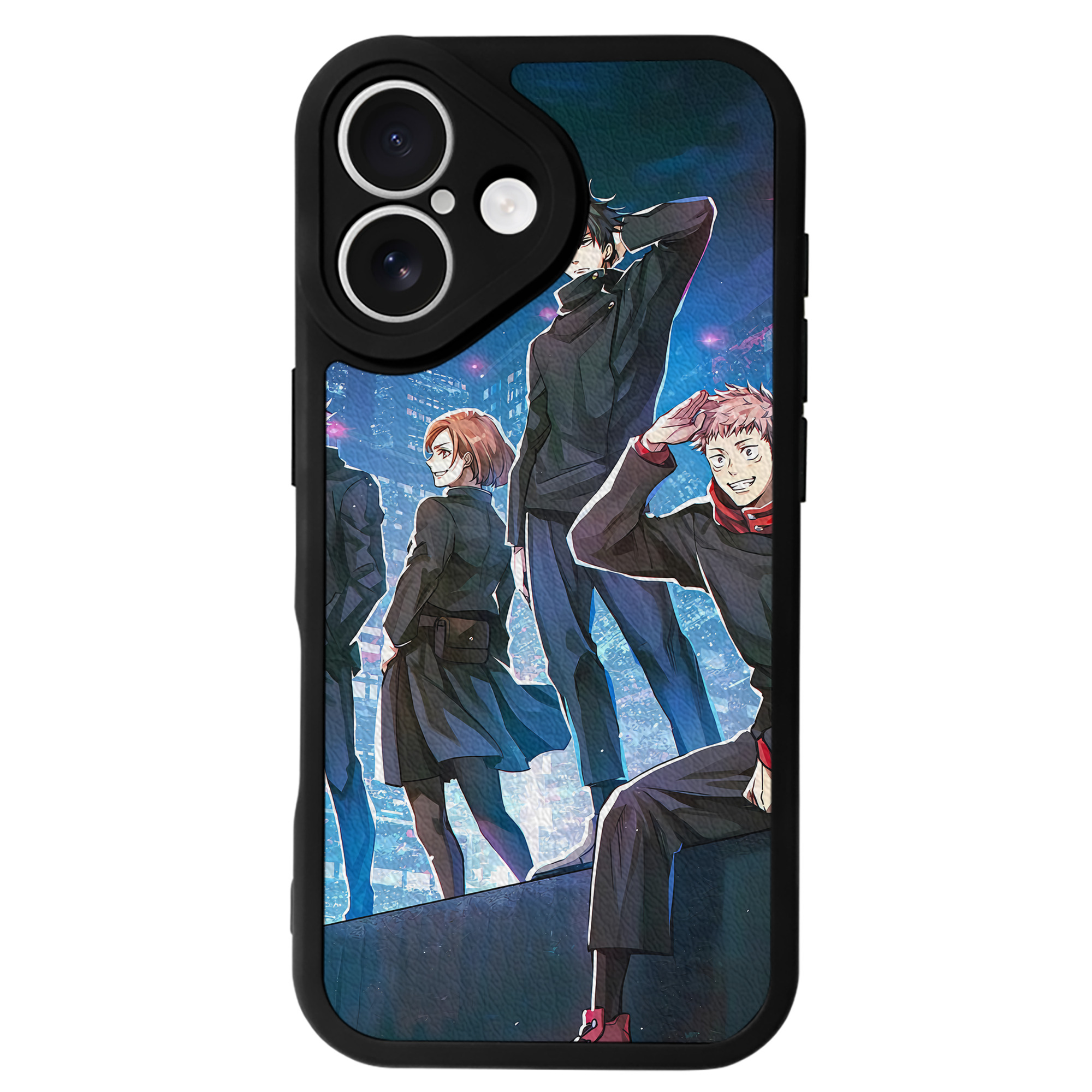 （画像用） 呪術廻戦 Jujutsu Kaisen 【iPhone 16シリーズ対応】シリコンスマホケース（レザー調） 材質：シリコン